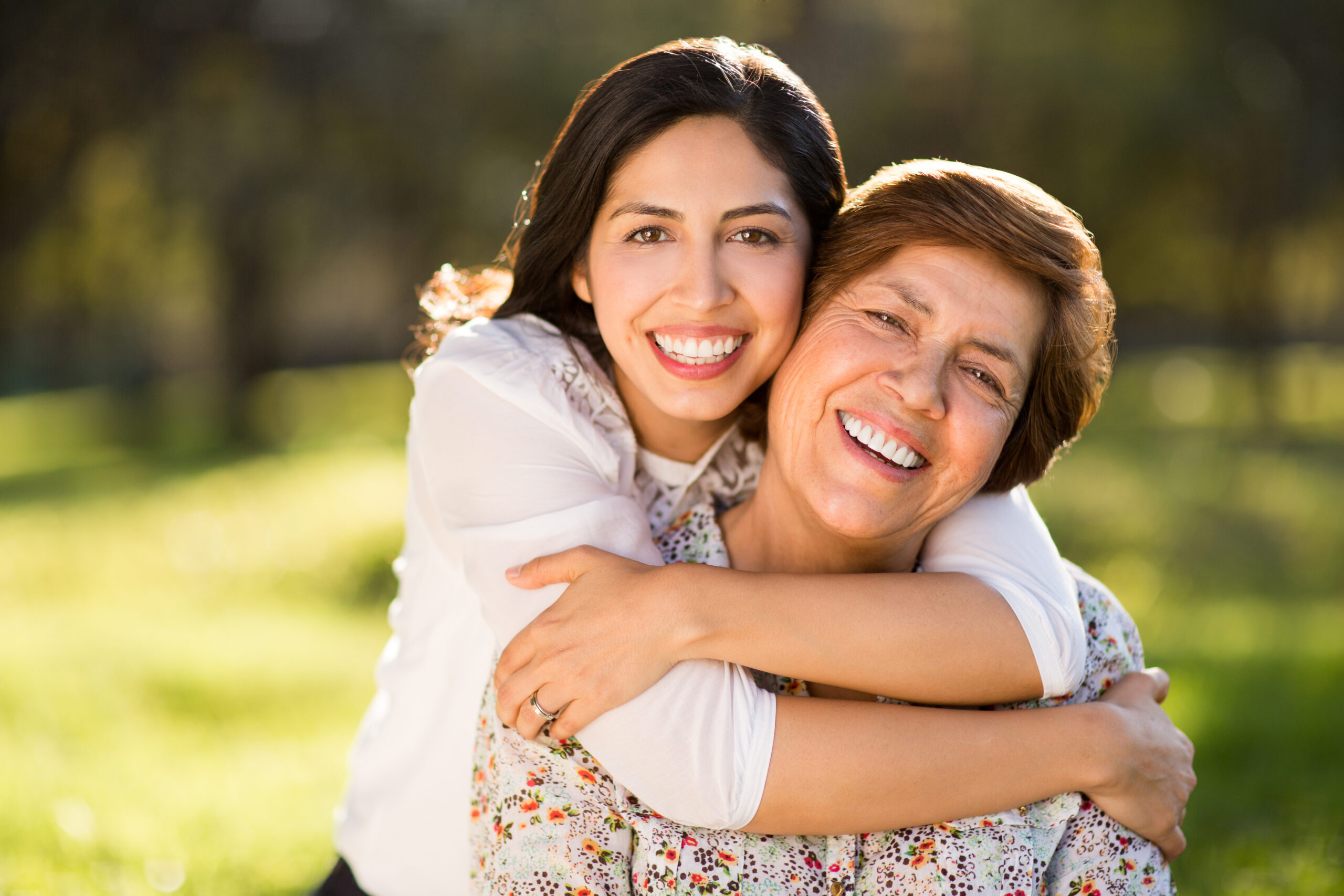 Affectionate mother and daughter